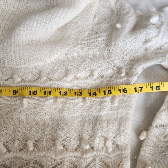 Anthropologie Tapemeasure 3D Crochet Sweater Boho Mohair Wool Cowl Neck - Picture 3 of 12